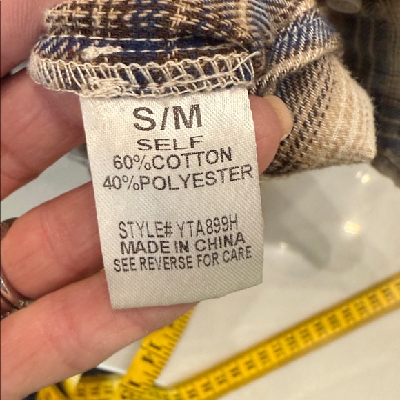 AUDREY 3+1 Oversized Plaid Button-Up Shirt - Picture 5 of 6